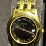 GUCCI  Gold Bracelet Stainless Steel Black Dial   Ladies Watch Image 2