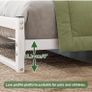 King Size Bed Frame,Metal Platform Low Bed Frame King Size Bed Base with Steel Slats,5ft Floor BedKing Beds,Mattress Foundation,No Box Spring Needed,Noise Free,Easy Assembly,White Image 3