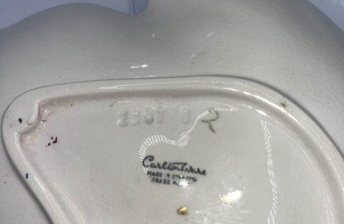 1940s Carlton Ware Rouge Royale Leaf Dish