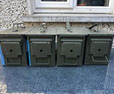Ammunition Box metal ammo boxes x4