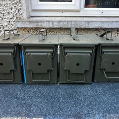 Ammunition Box metal ammo boxes x4