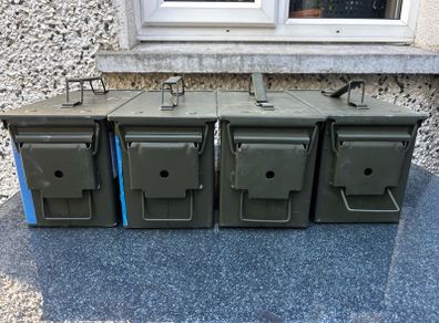 Ammunition Box metal ammo boxes x4