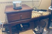 Small table with side seat