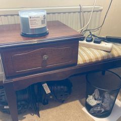 Small table with side seat