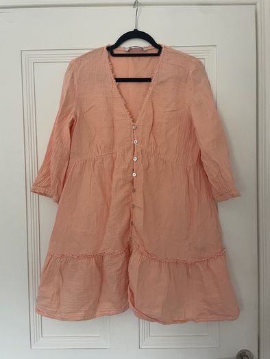 Zara peach dress size 10