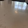 Marble top Dining Table w/ 6 grey velvet chairs Image 6