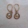 gold with pearl earrings Image 2