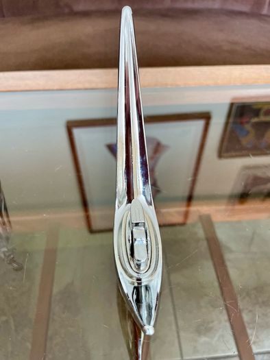 Rare Uber Vintage Retro Lighter 1960s Chrome Steel with Art Deco Geometric Design