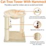 Cat Condo Tree Tower With Hammock Bed And Scratching Post - 16 x 20 x 16 Inches (FREE POSTAGE) Image 3