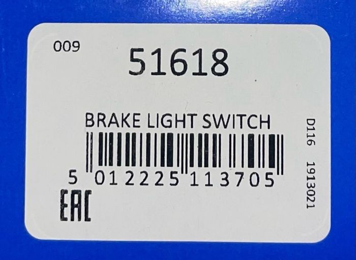 Brake Light Switch Intermotor 51618