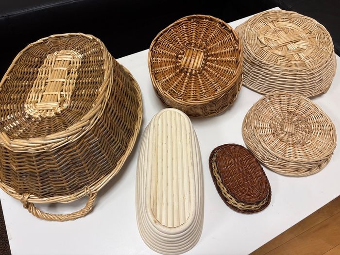 collection of various wicker baskets