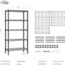 1250 lbs 5 Tier Shelf Metal Storage Shelves Shelving Wire Rack Heavy Duty Closet Organizers for Garage Kitchen Bathroom Laundry Black 35 x 75 x 151.1 cm Image 3