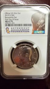 2019 D Kennedy Half Dollar NGC PL Rocketship Set First Day of Issue