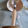 Funky Wood Table Lamp with lampshade. Image 5