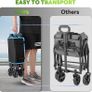 Festival Trolley on Wheels, Morpilot Folding Camping Cart 150L Foldable Garden Wagon with Adjustable Handle Collapsible Foldable Trollys for Beach Picnic Shopping Fishing Outdoor Image 3