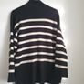 Object.  Zip Striped Knitted Jumper Size Medium Image 9