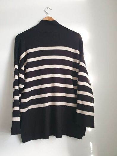 Object.  Zip Striped Knitted Jumper Size Medium