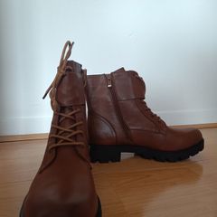 DejaVu Brown Ankle Boots - Faux Leather