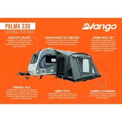 Vango Palma Air 270 Or 330 Caravan Awnings 2026