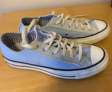 Converse sneakers trainers UK Size 6.5, EU 39.5, pale blue & grey, VGC