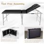 Foldable Massage Table, Portable Aluminium Feet and Premium PU Leather Massage Bed Image 2