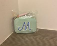 M embroidered Jewellery Storage