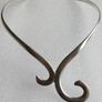 Vintage 1980s Sterling Silver 925 Torque Spiral Collar Necklace 37g Image 2