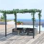 3 x 3 Meter Metal Pergola Gazebo Grape Trellis Climbing Plants Outdoor Sun Shelter Arbours Garden Image 2
