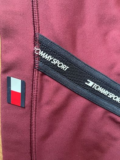 Tommy Hilfiger burgundy sports top crop top