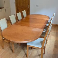Skovby Dining Table and 8 chairs