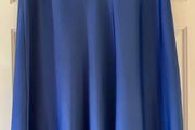 Size 14 Blue Satin Skirt by Marks&amp;Spencer