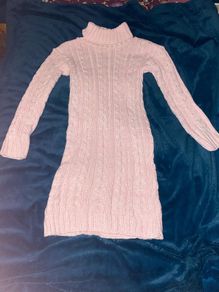 Cable knit jumper dress