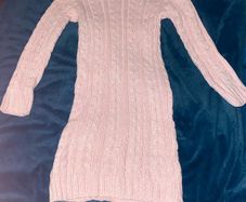 Cable knit jumper dress