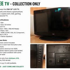 Giving away F&H 32" LCD TV