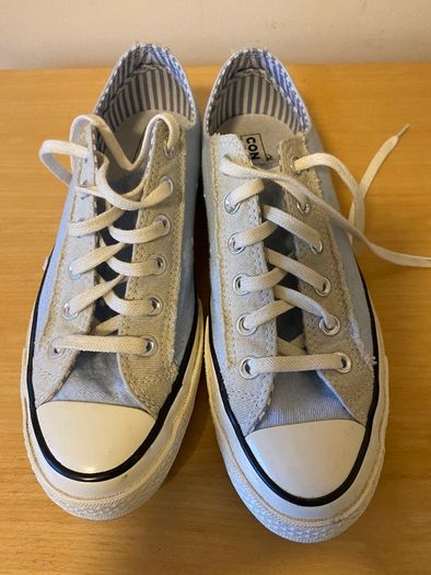 Converse sneakers trainers UK Size 6.5, EU 39.5, pale blue & grey, VGC