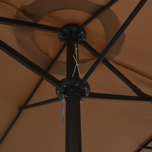 Outdoor Parasol with Aluminium Pole 460x270 cm Taupe