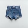 Hi -Rise Denim Shorts Image 9