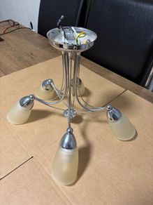 Five Light Chrome Ceiling Light