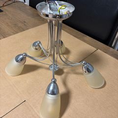 Five Light Chrome Ceiling Light