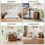 3 Drawers Chest of Drawers for Bedroom with Charging Station and LED Light Image 6