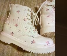 Next girls ankle boots cream and floral boots