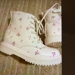 Next girls ankle boots cream and floral boots