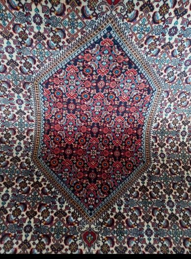 Stunning 300cm x 200cm Persian Bidjar Green Colours Hand Knotted Rug Carpet