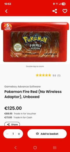 Pokemon Fire Red Version - Authentic