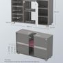 Washbasin Bathroom Cabinet with Adjustable Shelves Dove Grey or Cloud White Image 8