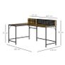 L Shape Computer Desk with Large Tabletop, Industrial Corner Desk for Small Space, Home, Office, Study, Rustic Brown (FREE SHIPPING) Image 5