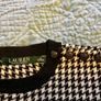 Ralph Lauren Merino Wool Houndstooth Sweater Crest Button Size S Image 2