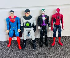 Superman, Doctor Octopus and Spiderman action figures
