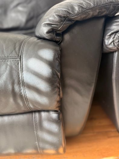 Black Leather Recliner Armchair