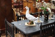 Large Antique French Glazed Terracotta Goose